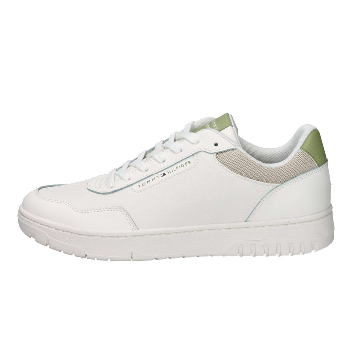 Tommy Hilfiger Uomo Sneakers bassa FM0FM0568 Bianco/Beige