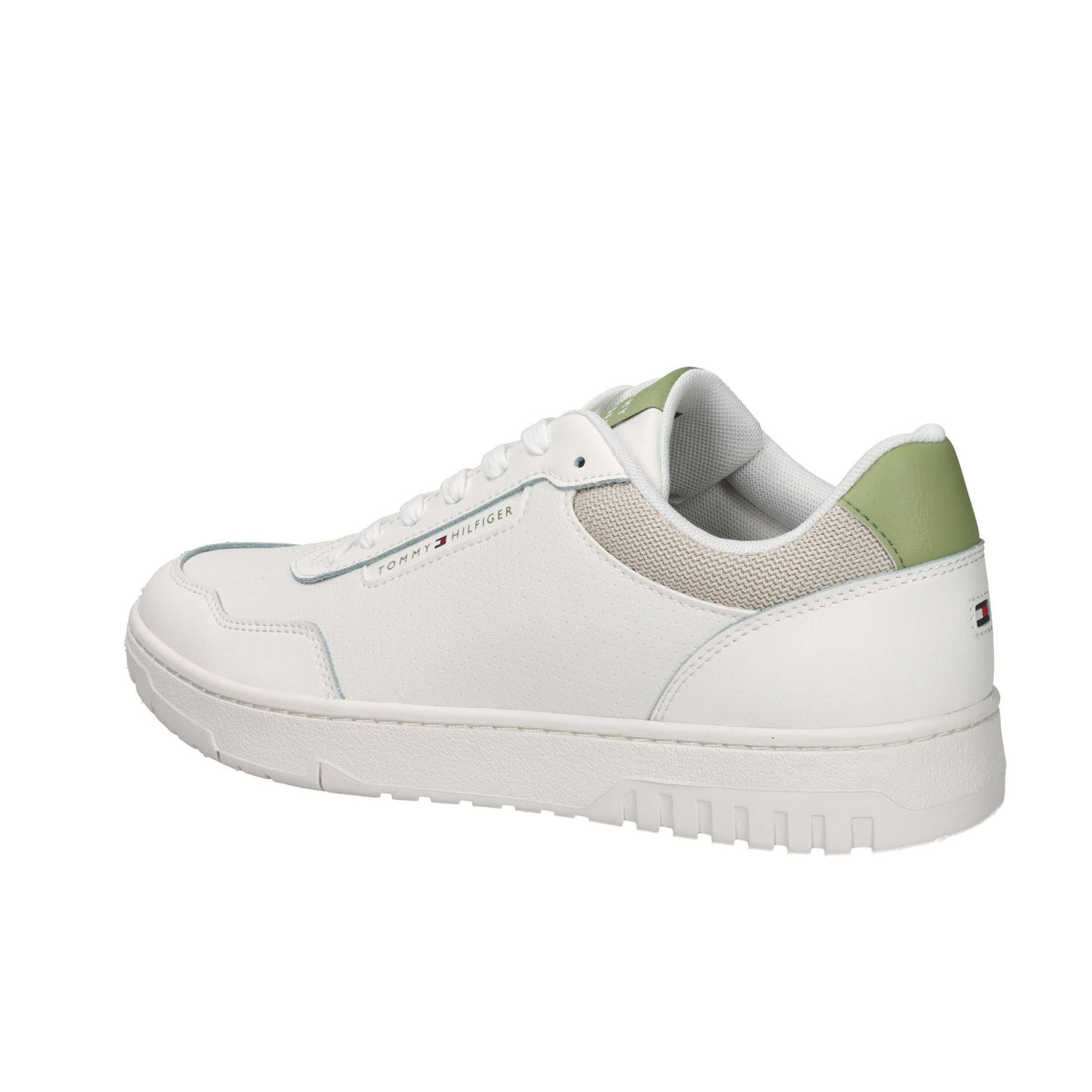 Tommy Hilfiger Uomo Sneakers bassa FM0FM0568 Bianco/Beige