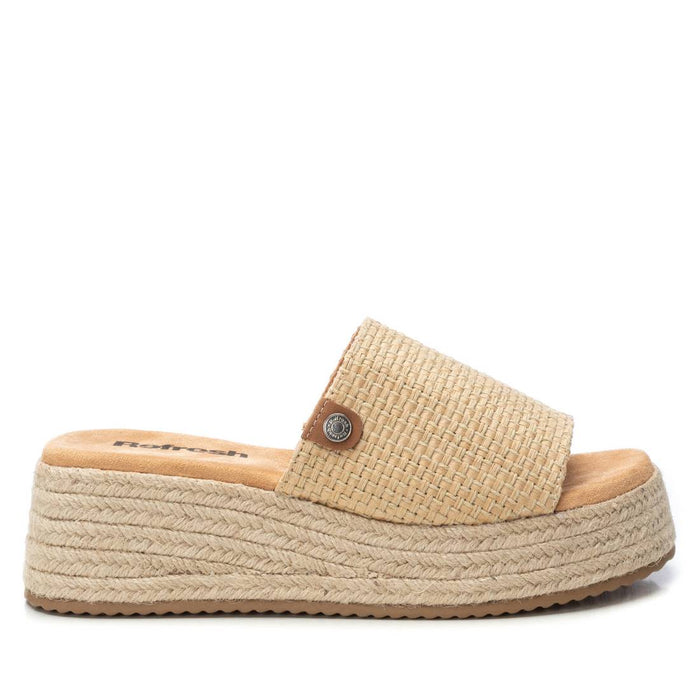 REFRESH Donna Ciabatte con zeppa 172774 Beige