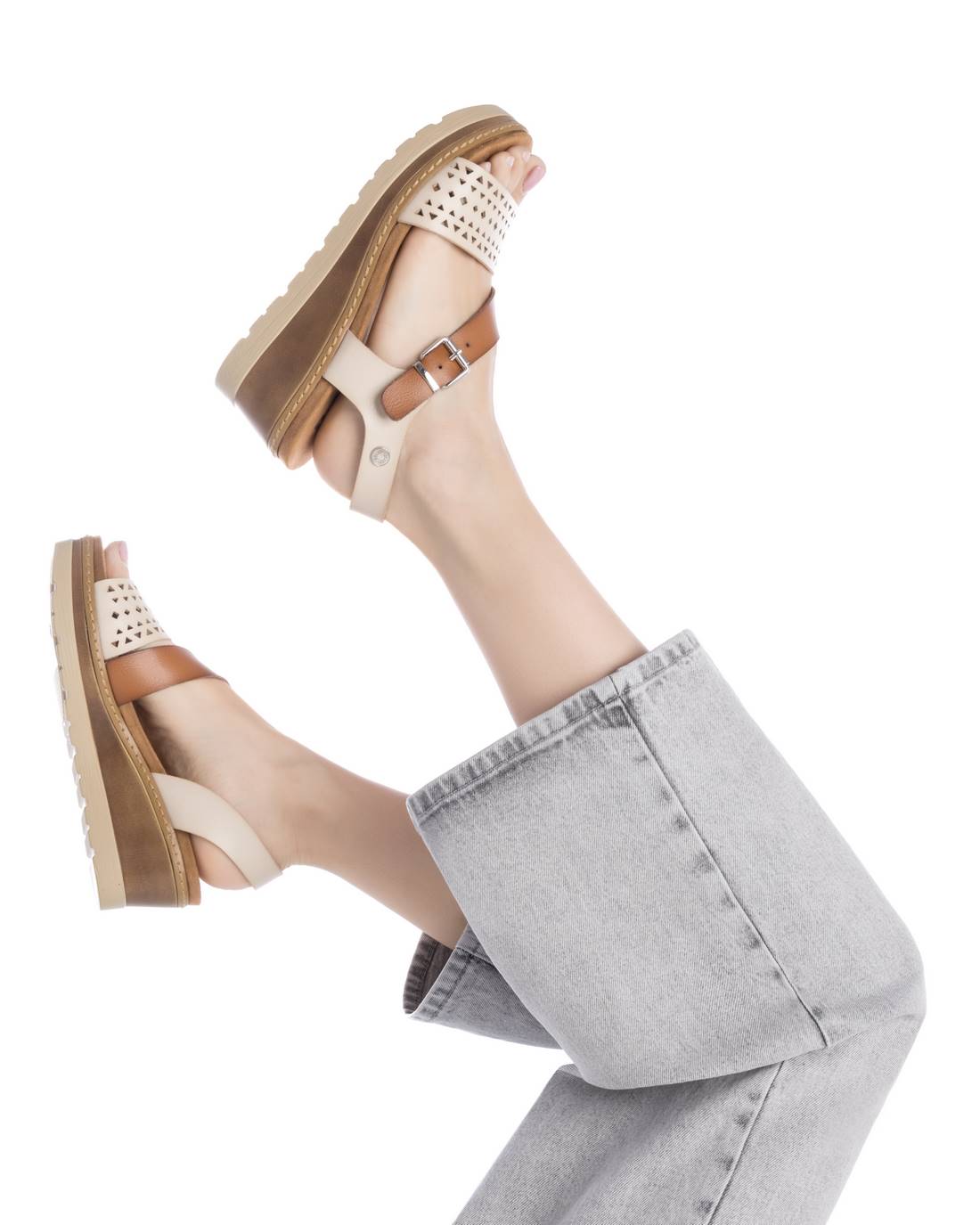 REFRESH Donna Sandali con zeppa 172846 Beige