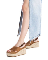 REFRESH Donna Sandali con zeppa 172579 Cammello