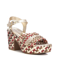 Carmela Donna Sandali con tacco 162224 Platino