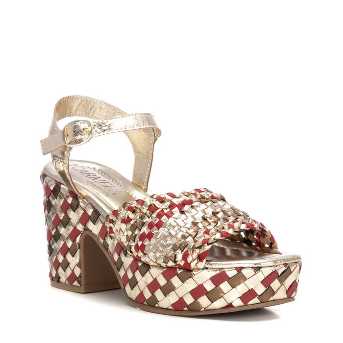 Carmela Donna Sandali con tacco 162224 Platino