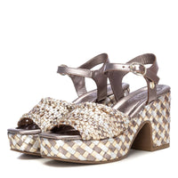 Carmela Donna Sandali con tacco 162224 Argento/Oro