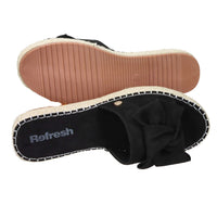 REFRESH Donna Ciabatte con zeppa 172547 Nero