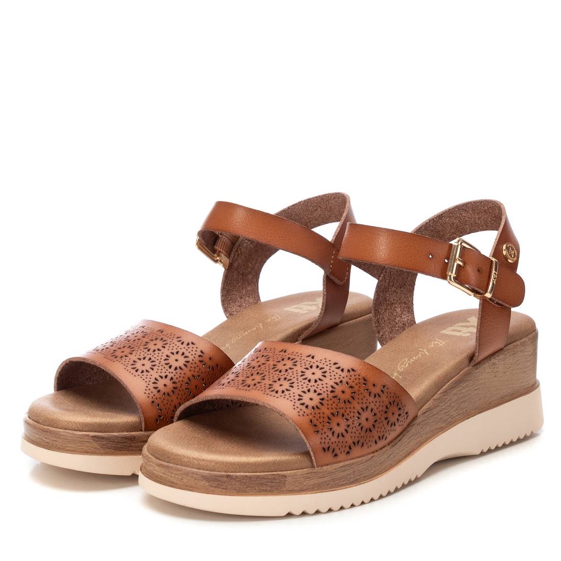 Xti Donna Sandali con zeppa 143850 Cuoio
