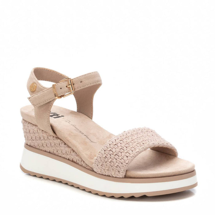 Xti Donna Sandali con zeppa 143857 Beige