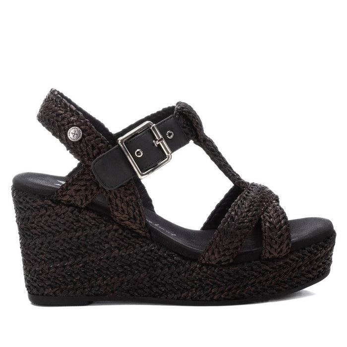 Xti Donna Sandali con zeppa 143833 Nero