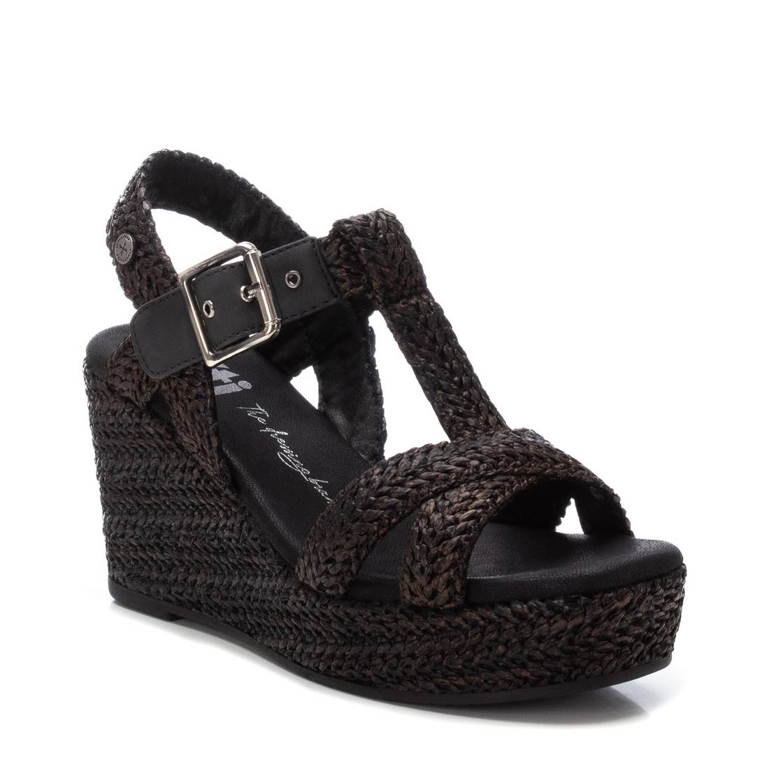 Xti Donna Sandali con zeppa 143833 Nero
