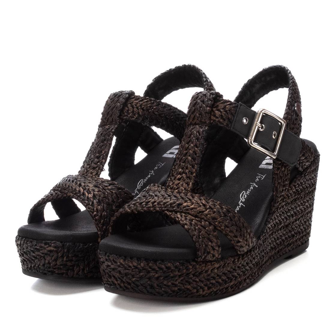 Xti Donna Sandali con zeppa 143833 Nero
