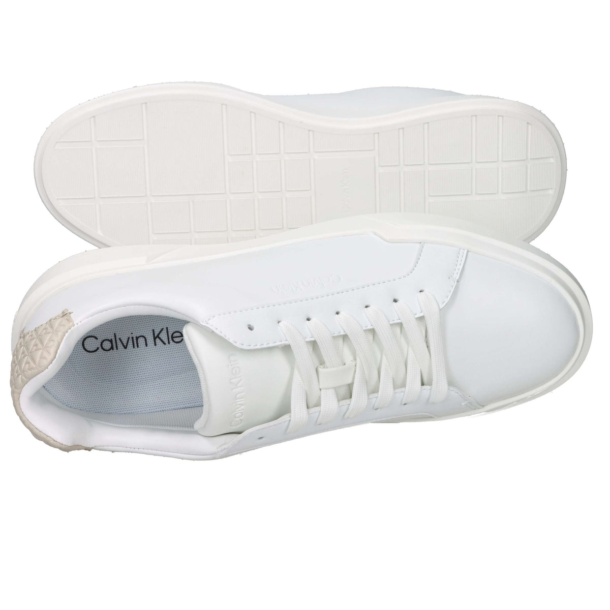 CALVIN KLEIN Uomo Sneakers bassa HM0HM02070 Bianco/Beige