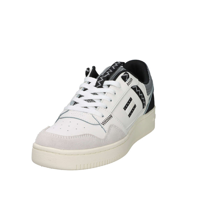 Tommy Hilfiger Uomo Sneakers bassa EM0EM01657 Bianco/Nero