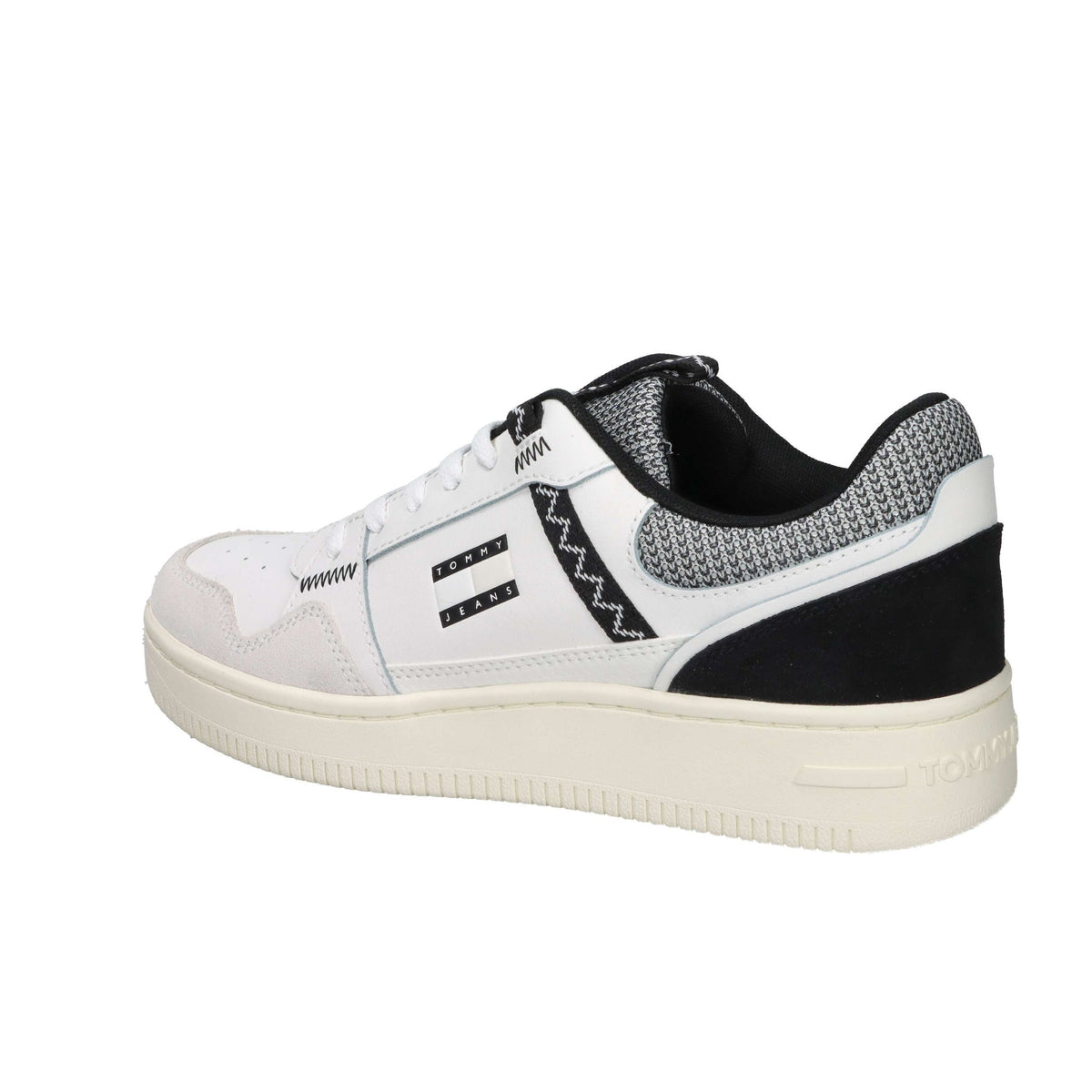 Tommy Hilfiger Uomo Sneakers bassa EM0EM01657 Bianco/Nero