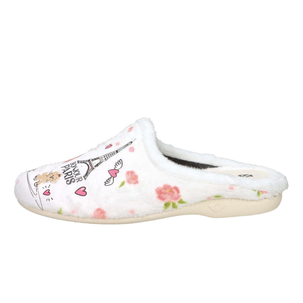 Alberola Donna Ciabatta invernale Z32141 Bianco/Rosa
