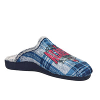 LUZON Uomo Ciabatta invernale G16 SER.221-116 Blu
