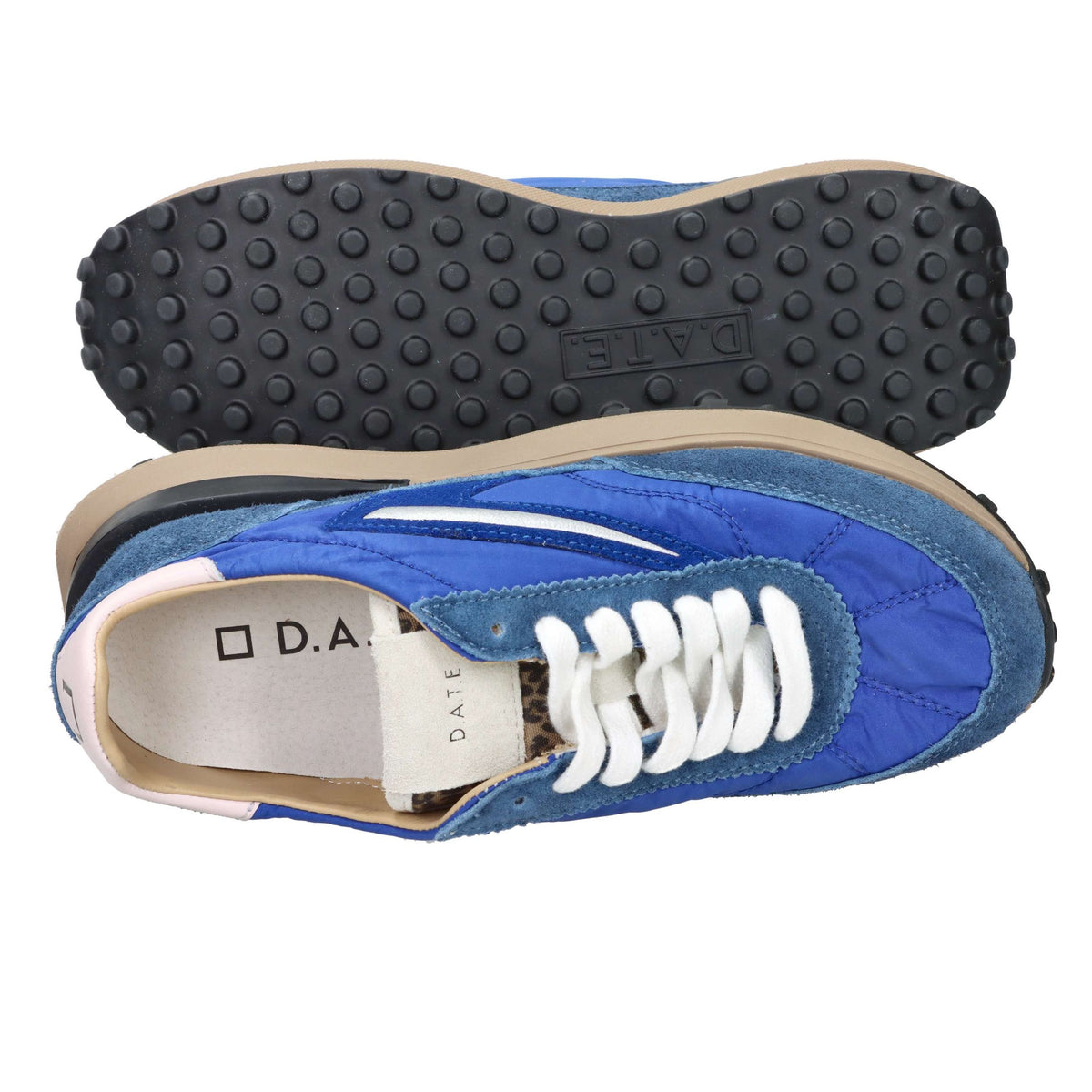 D.A.T.E. Donna Sneakers bassa W431-AT-NY-BE Bluette
