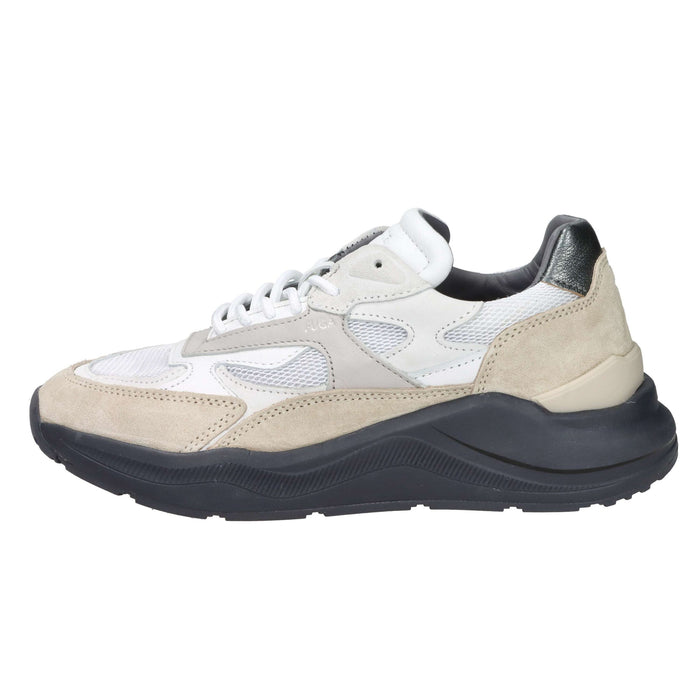 D.A.T.E. Donna Sneakers bassa W431-FG-ME-HB Bianco/Beige