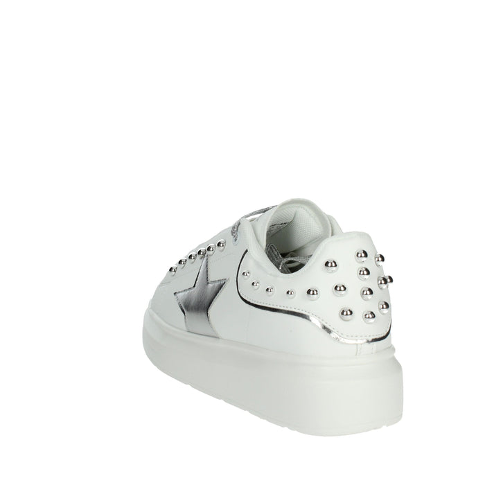 Shop Art Donna Sneakers bassa SASS230204 Bianco/Argento