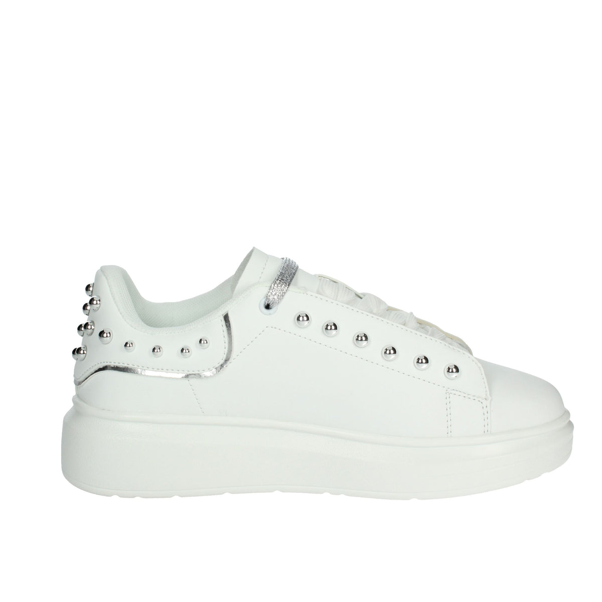 Shop Art Donna Sneakers bassa SASS230204 Bianco/Argento