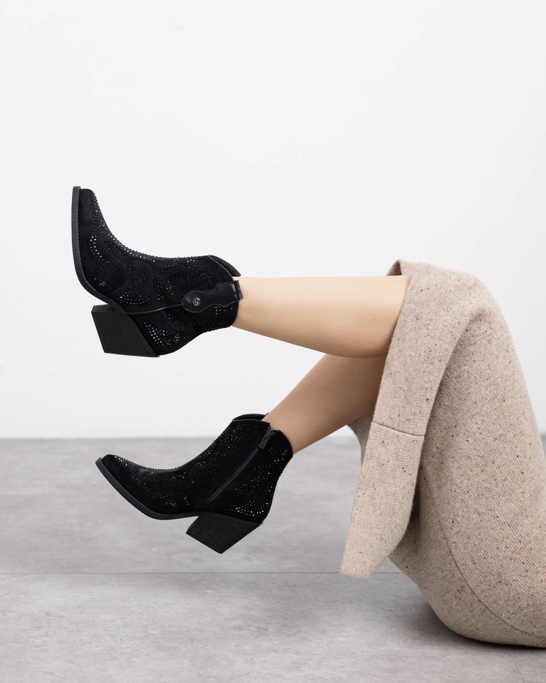 Xti Donna Stivaletti tacco 144465 Nero