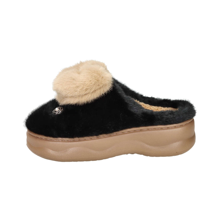 LAURA BIAGIOTTI Donna Ciabatta invernale 9261 Nero/Beige