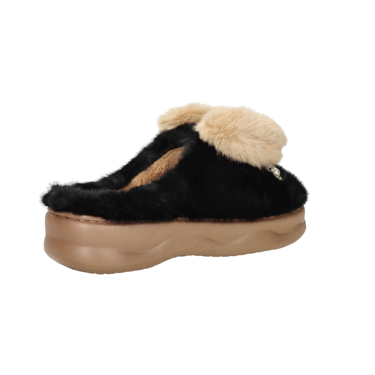 LAURA BIAGIOTTI Donna Ciabatta invernale 9261 Nero/Beige
