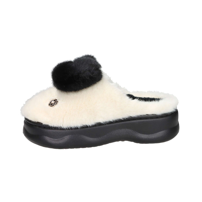LAURA BIAGIOTTI Donna Ciabatta invernale 9261 Bianco/Nero