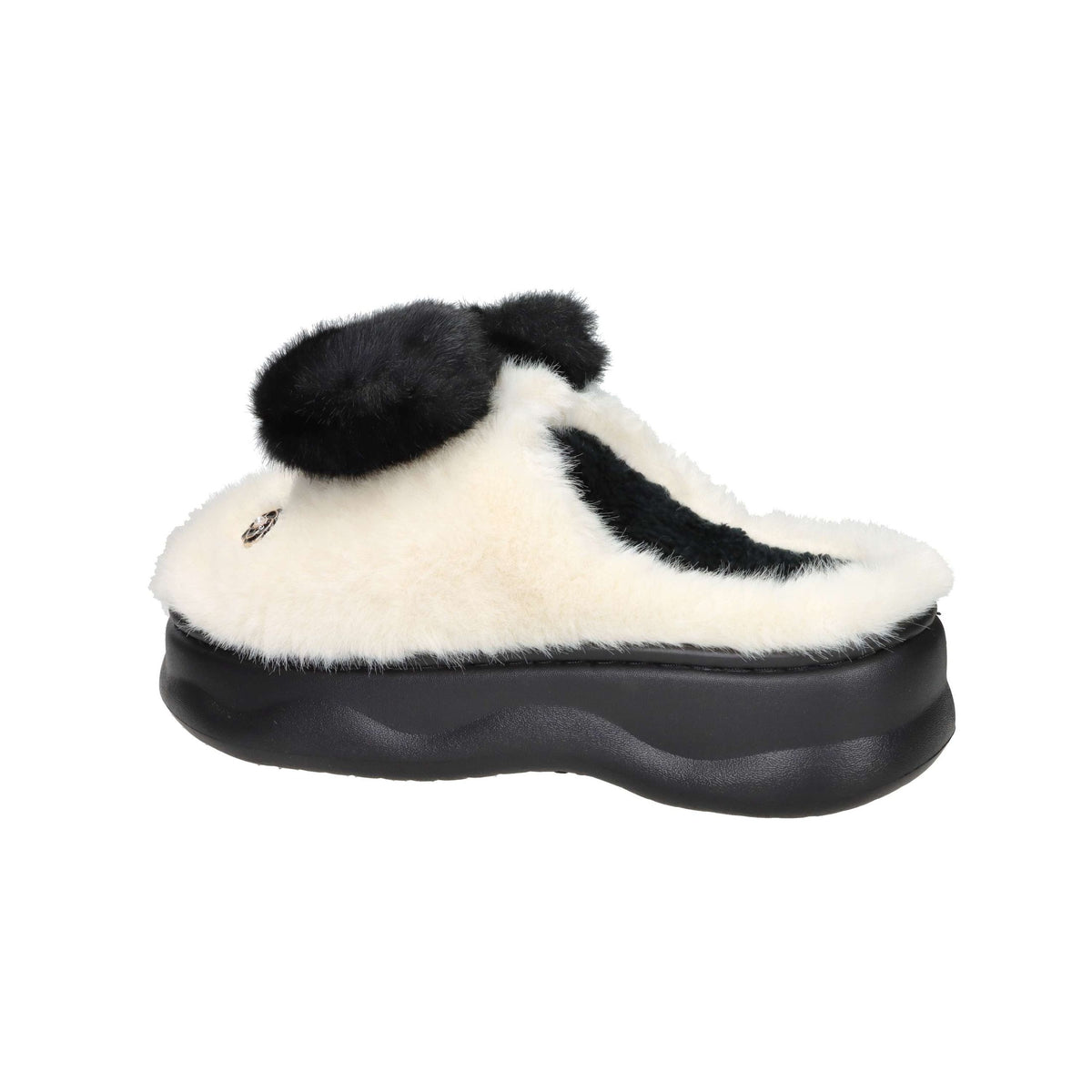 LAURA BIAGIOTTI Donna Ciabatta invernale 9261 Bianco/Nero