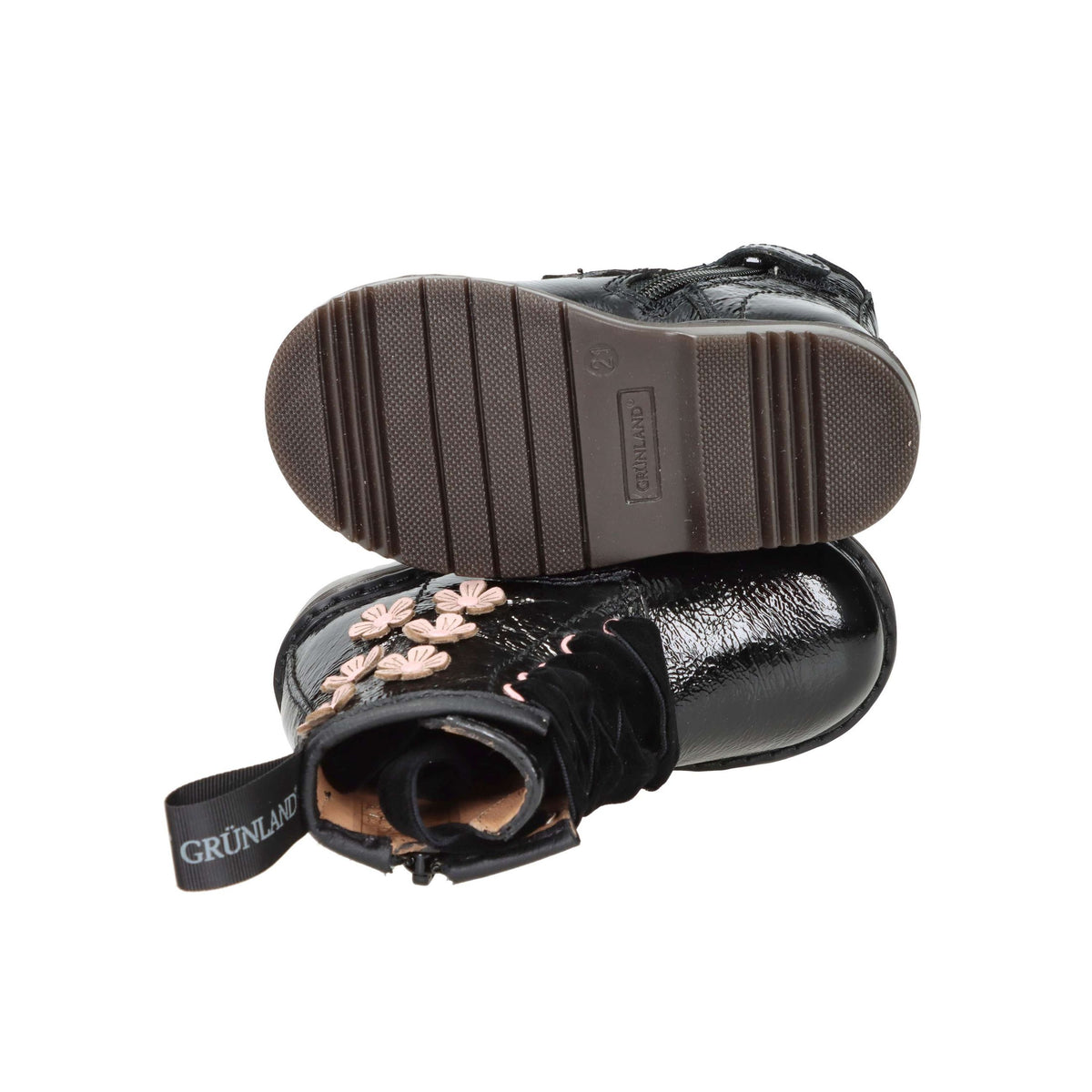 GRUNLAND Bambine e ragazze Anfibi PP0475-88 Nero