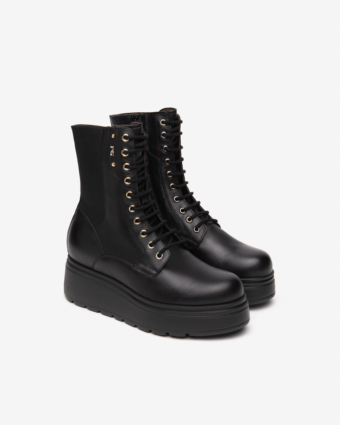 NERO GIARDINI Donna Stivaletti zeppa I514900D Nero