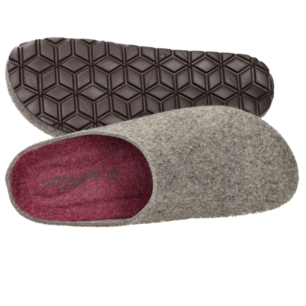 GRUNLAND Uomo Ciabatta invernale CB2019-40 Grigio