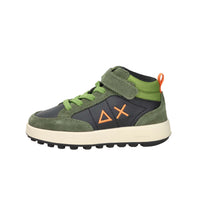 SUN68 Bambini e ragazzi Sneakers alta Z45335B Nero/Verdone