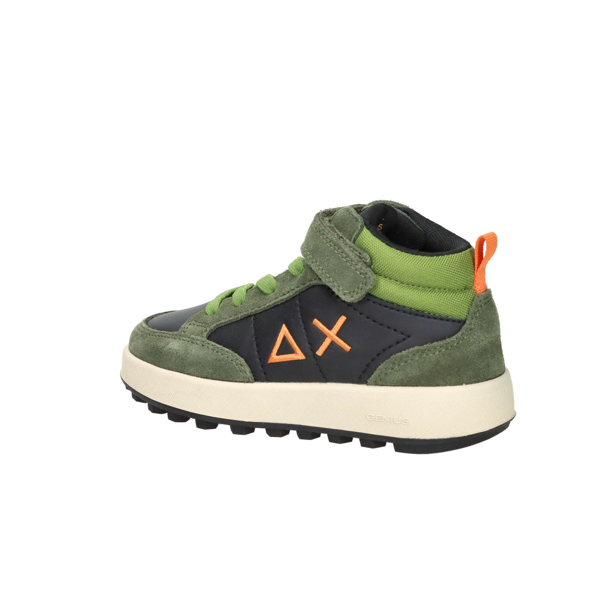 SUN68 Bambini e ragazzi Sneakers alta Z45335B Nero/Verdone