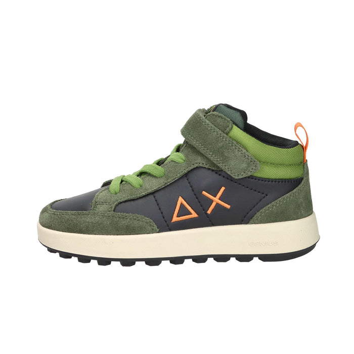 SUN68 Bambini e ragazzi Sneakers alta Z45335K Nero/Verdone
