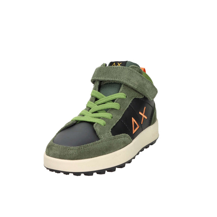 SUN68 Bambini e ragazzi Sneakers alta Z45335K Nero/Verdone
