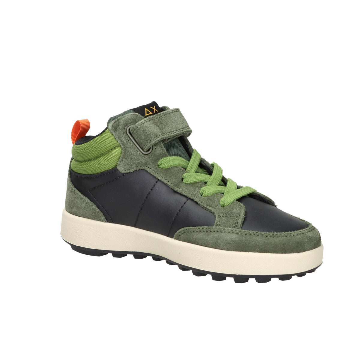 SUN68 Bambini e ragazzi Sneakers alta Z45335K Nero/Verdone