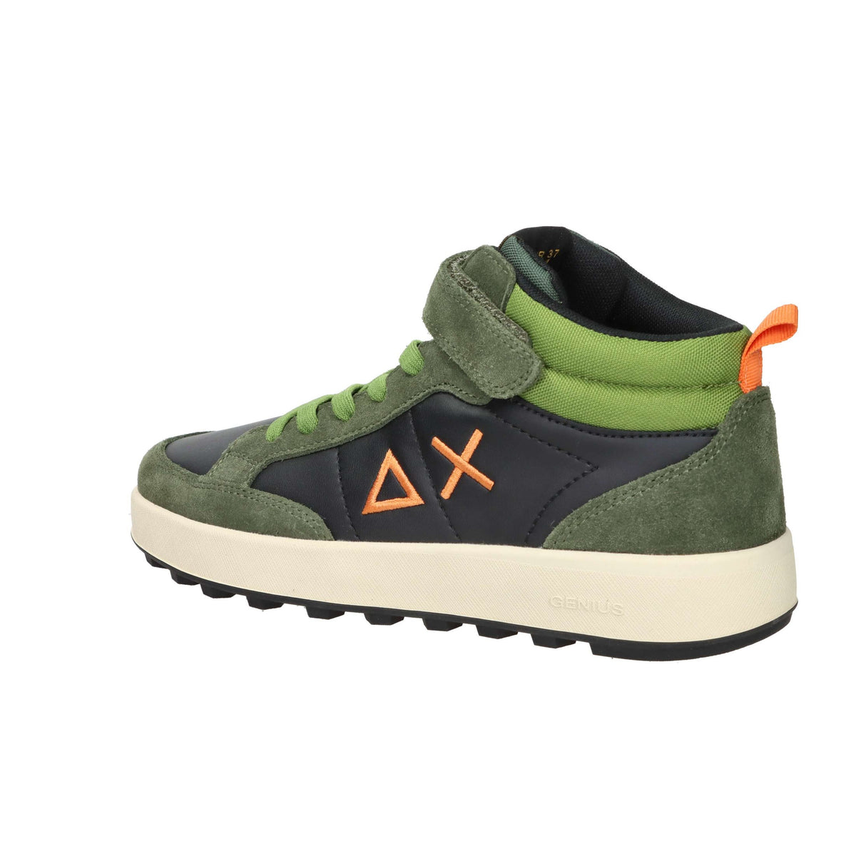 SUN68 Bambini e ragazzi Sneakers alta Z45335T Nero/Verdone