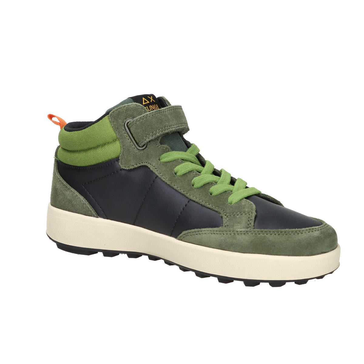 SUN68 Bambini e ragazzi Sneakers alta Z45335T Nero/Verdone