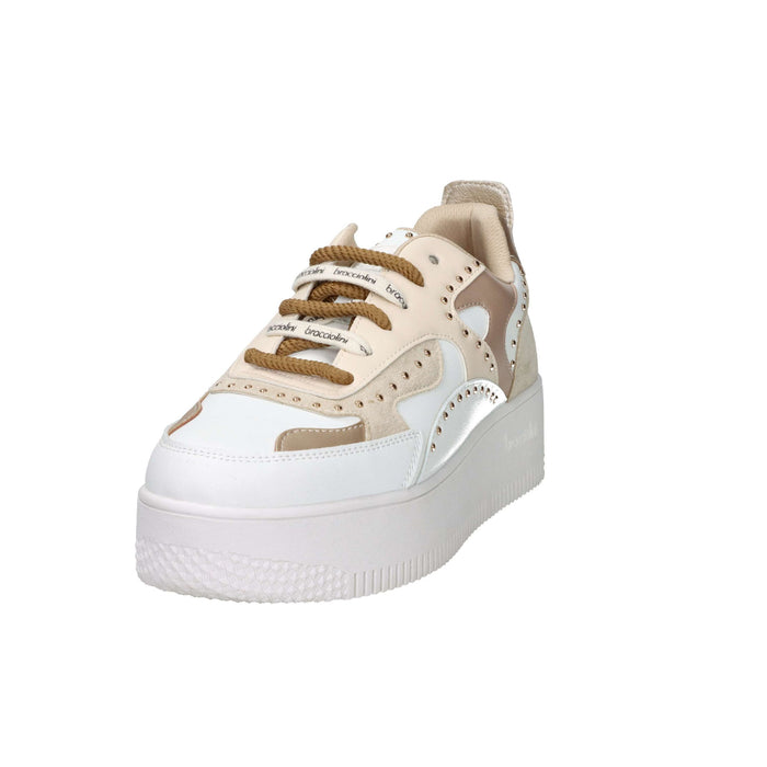 BRACCIALINI Donna Sneakers bassa B105 Bianco/Beige