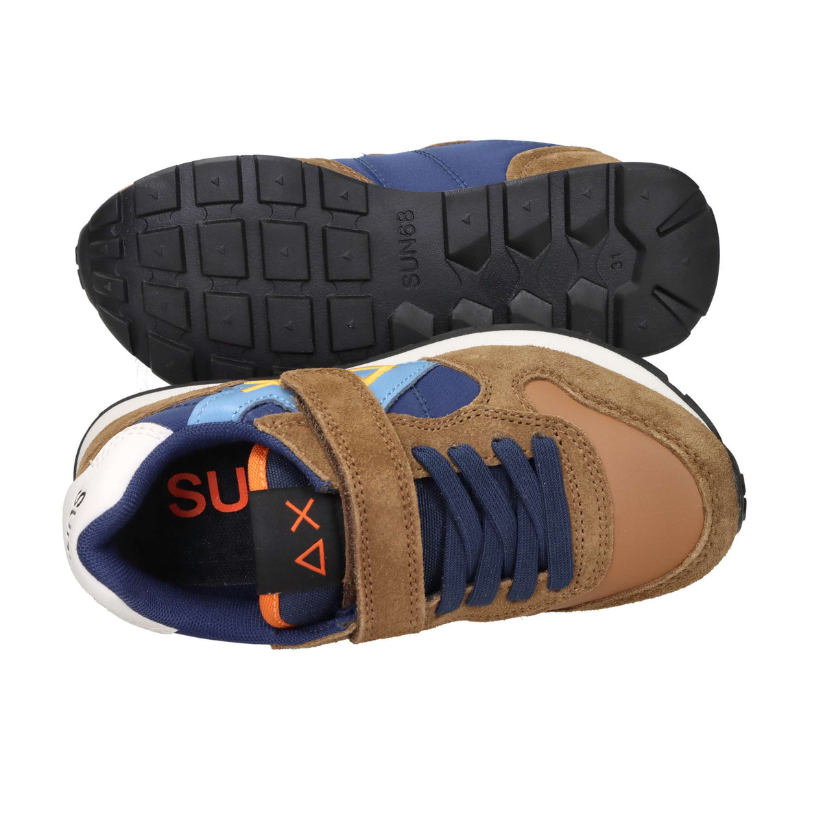 SUN68 Bambini e ragazzi Sneakers bassa Z45314K Marrone/Blu