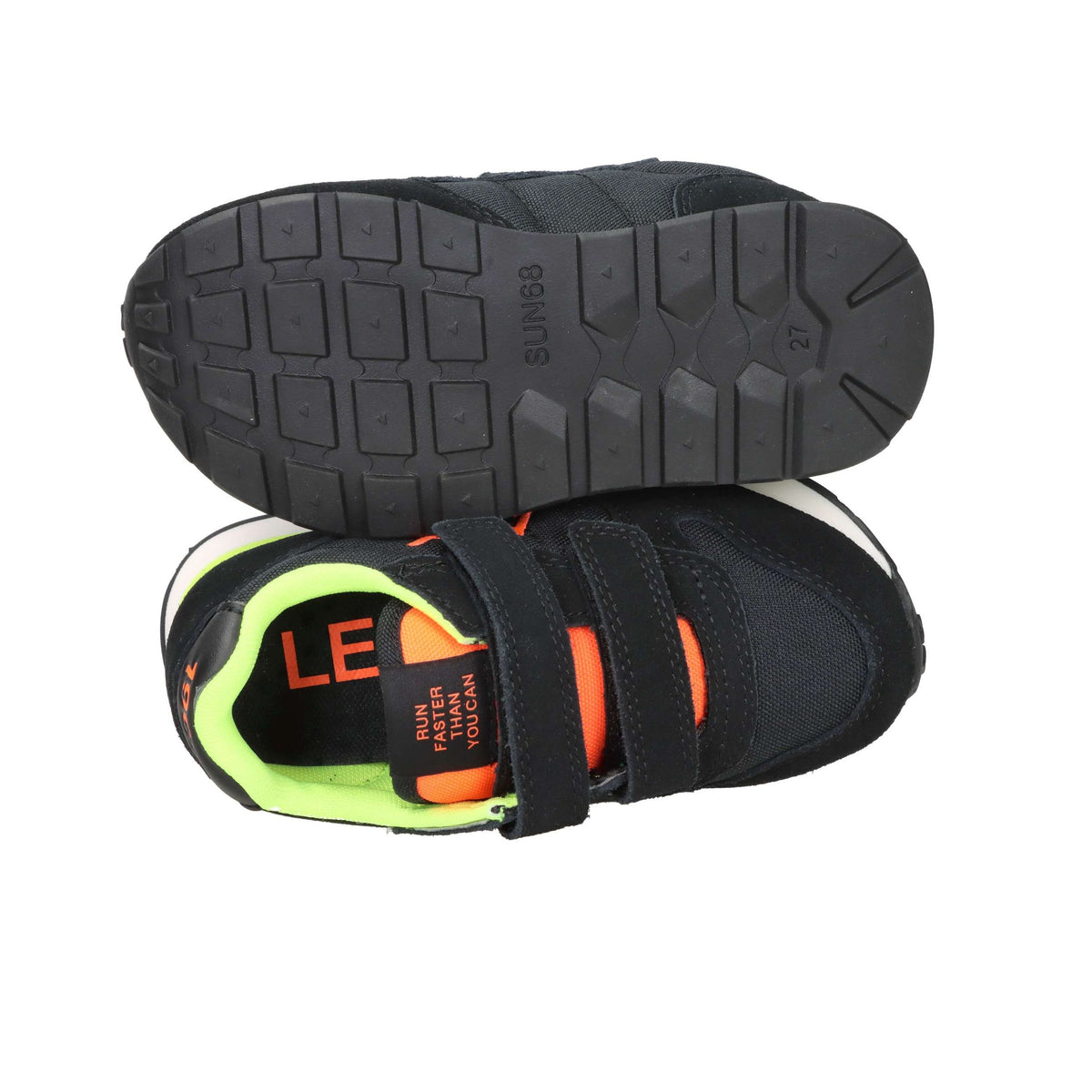 SUN68 Bambini e ragazzi Sneakers bassa Z45302B Nero/Fluo