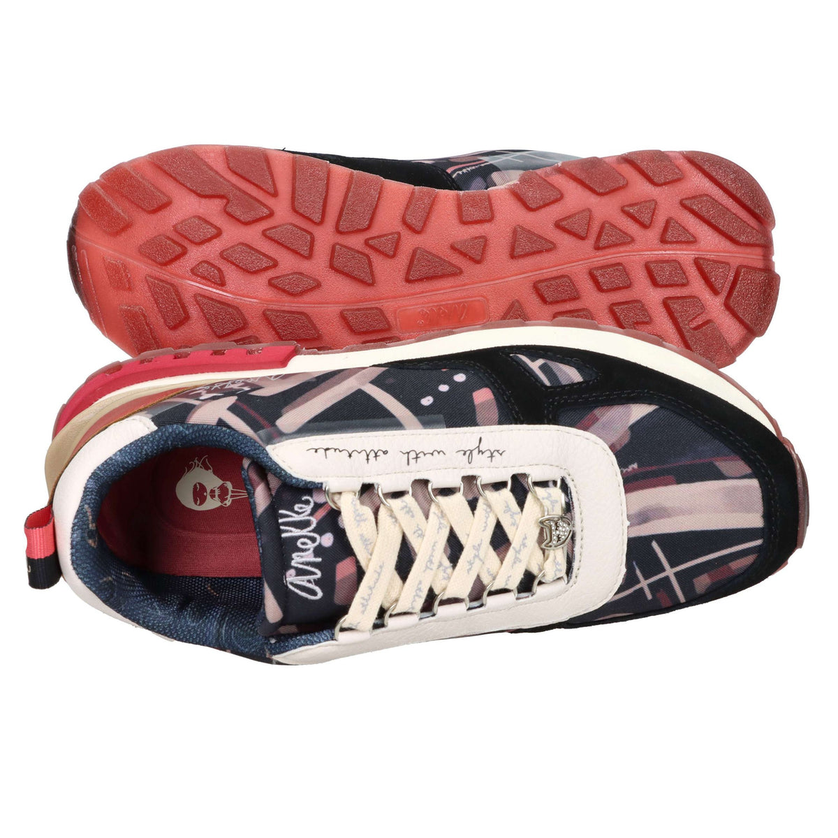 Anekke Donna Sneakers bassa LISBOA 413 Nero/Beige