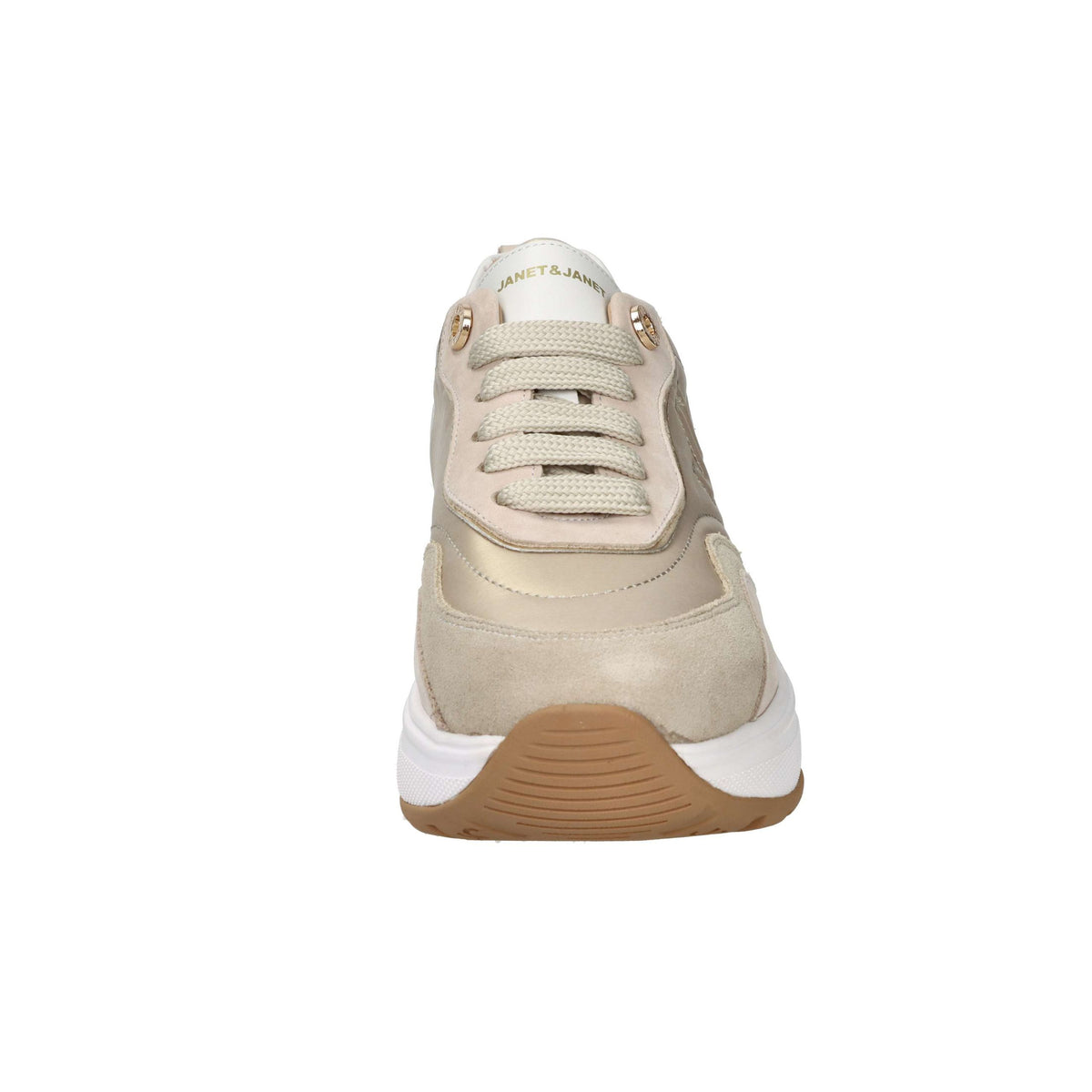 JANET & JANET Donna Sneakers bassa J-382 Beige/Oro