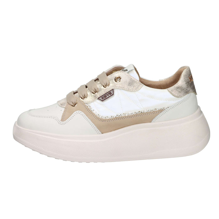 KEYS Donna Sneakers bassa K-11270 Beige/Oro