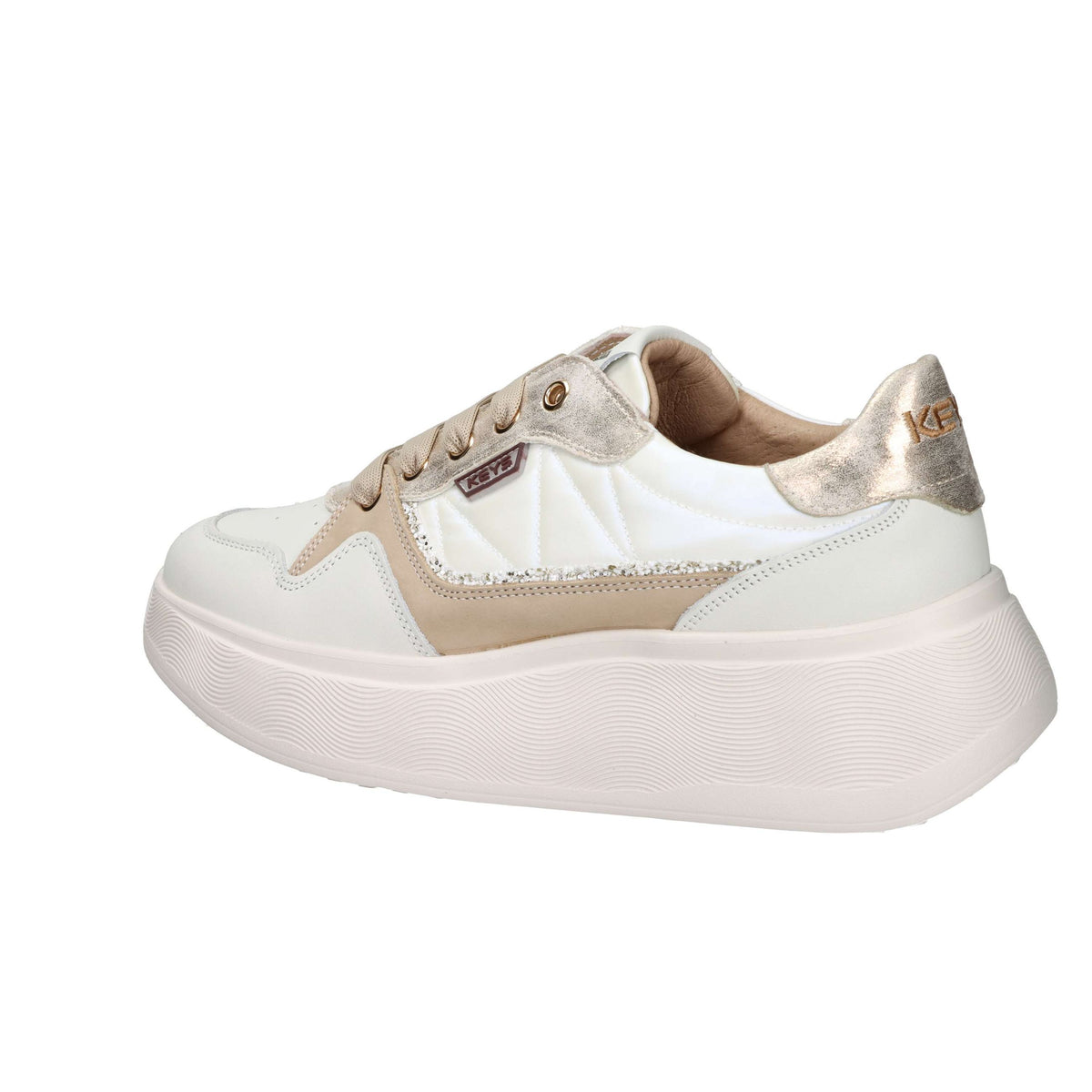 KEYS Donna Sneakers bassa K-11270 Beige/Oro