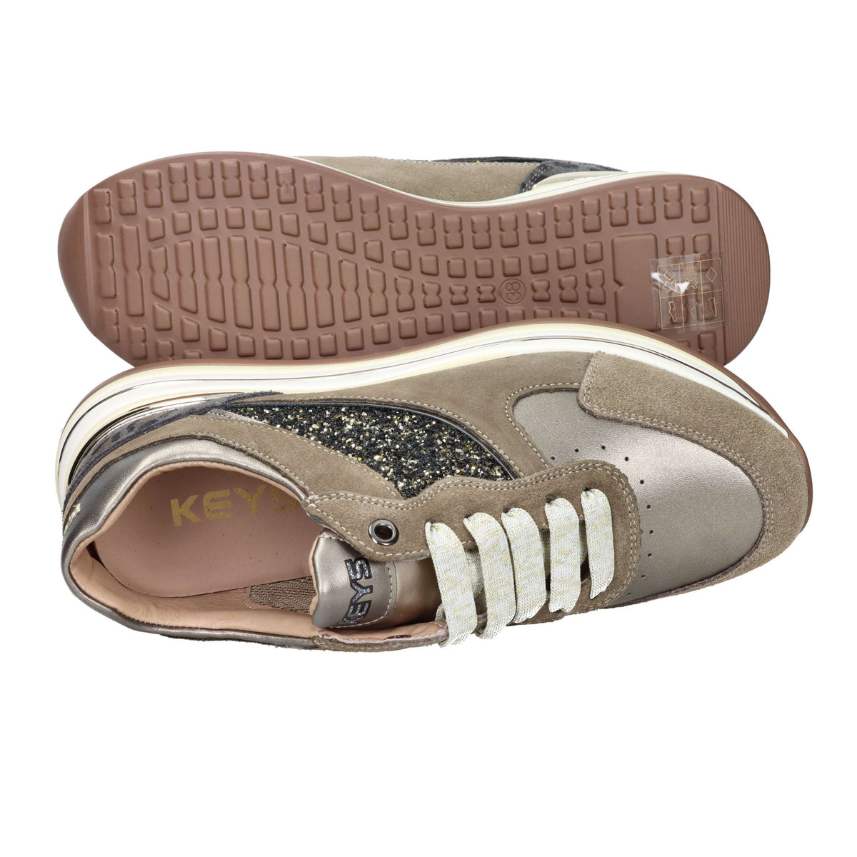 KEYS Donna Sneakers bassa K-11280 Taupe