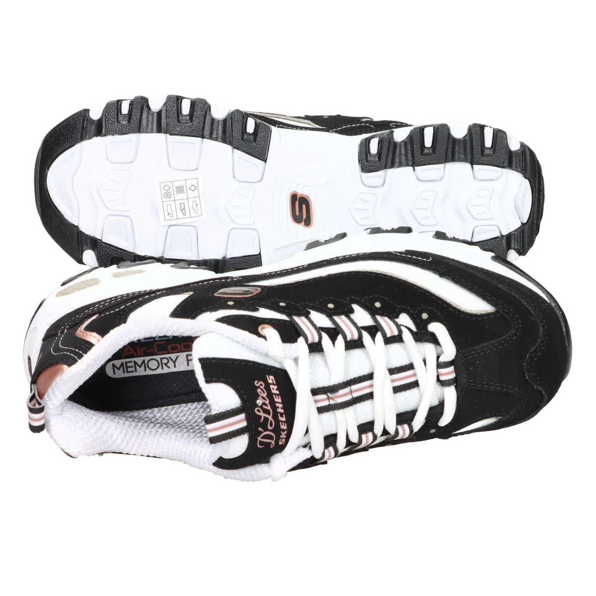 SKECHERS Donna Sneakers bassa 13154 Nero/Bianco