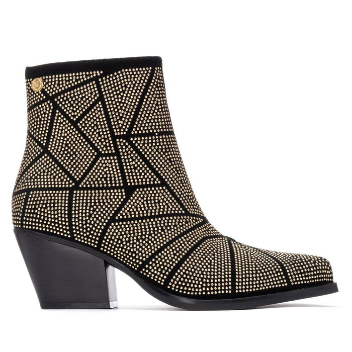 Xti Donna Stivaletti tacco 144670 Nero/Oro