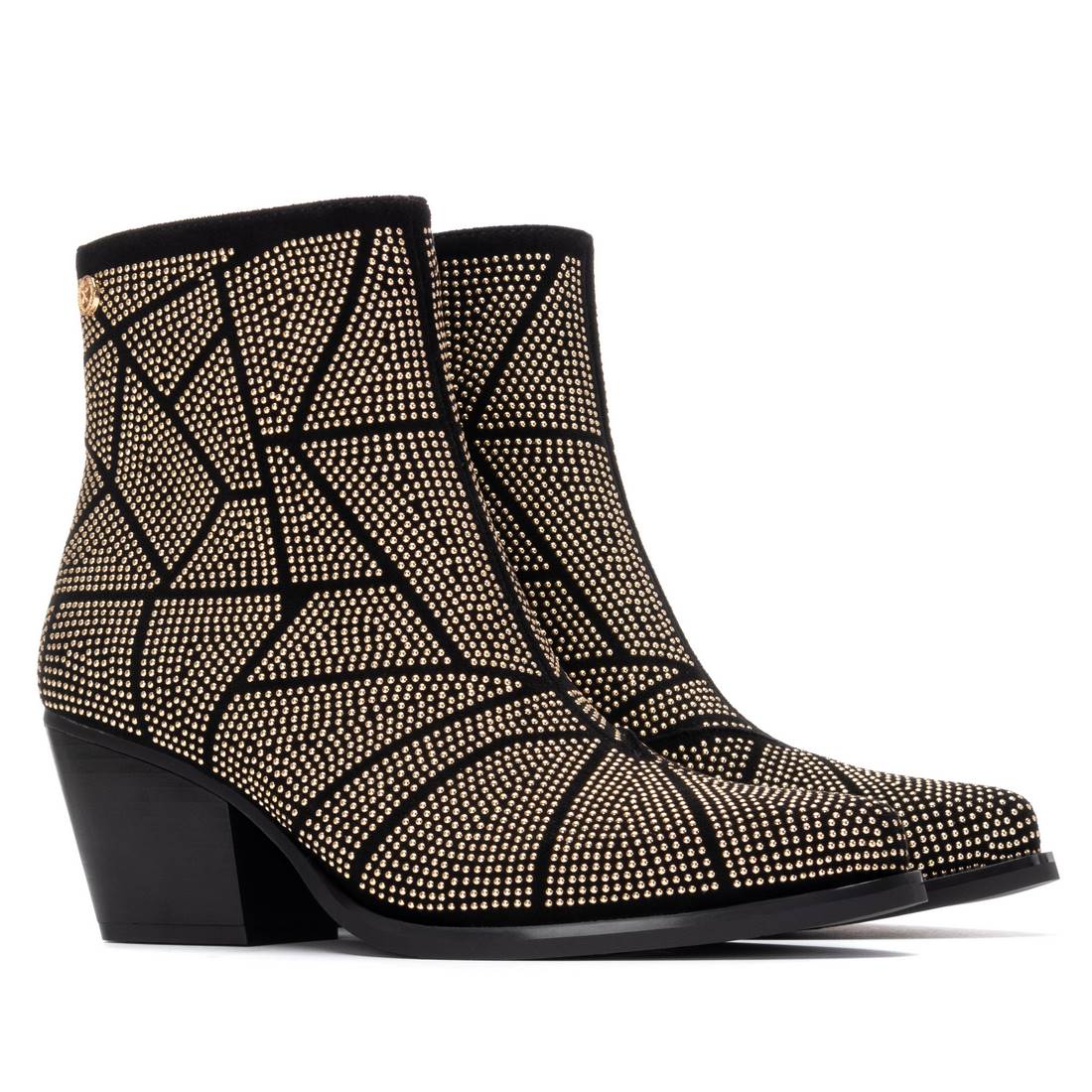 Xti Donna Stivaletti tacco 144670 Nero/Oro