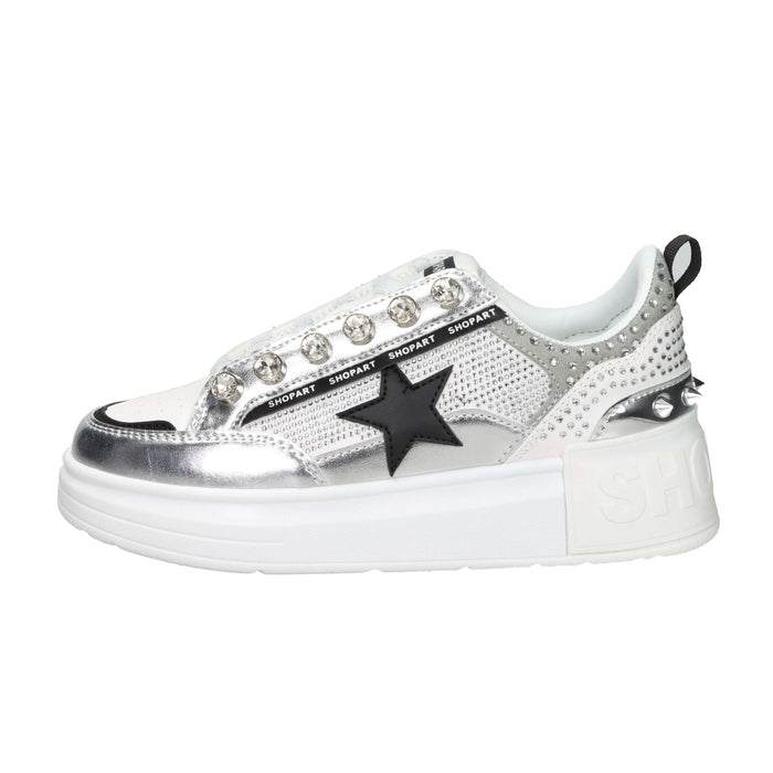 Shop Art Donna Sneakers bassa SASF251210 Bianco/Argento